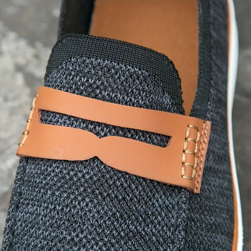 Men's Lightweight Breathable Slip On Penny Loafer Shoes - Bellkmart