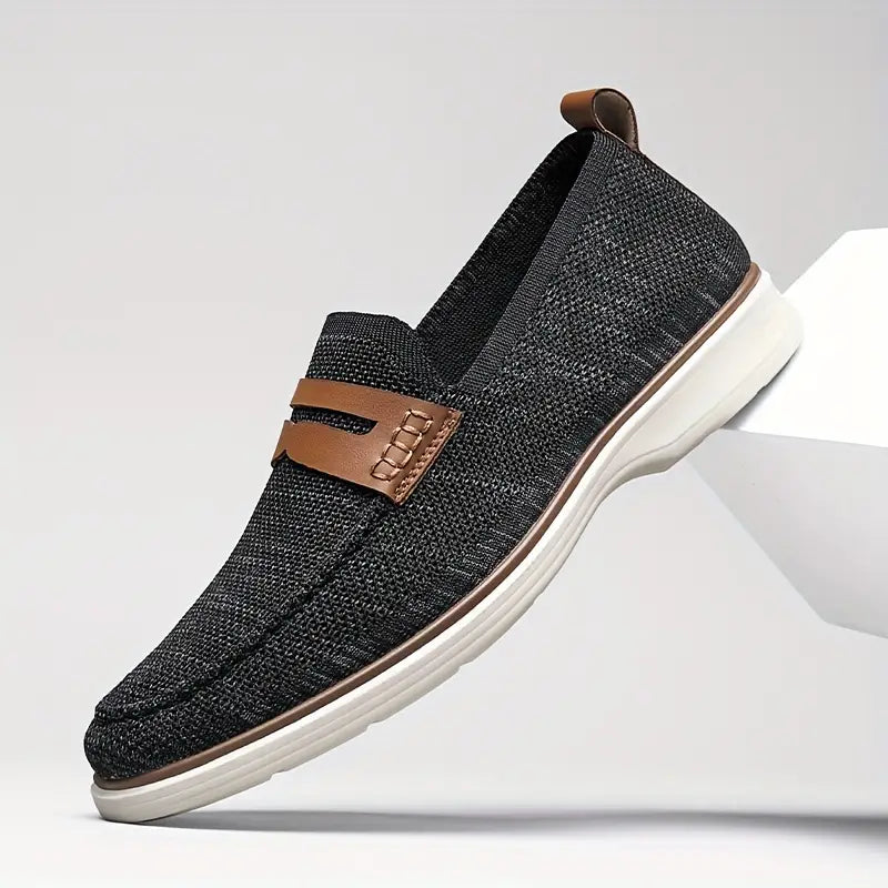 Men's Lightweight Breathable Slip On Penny Loafer Shoes - Bellkmart