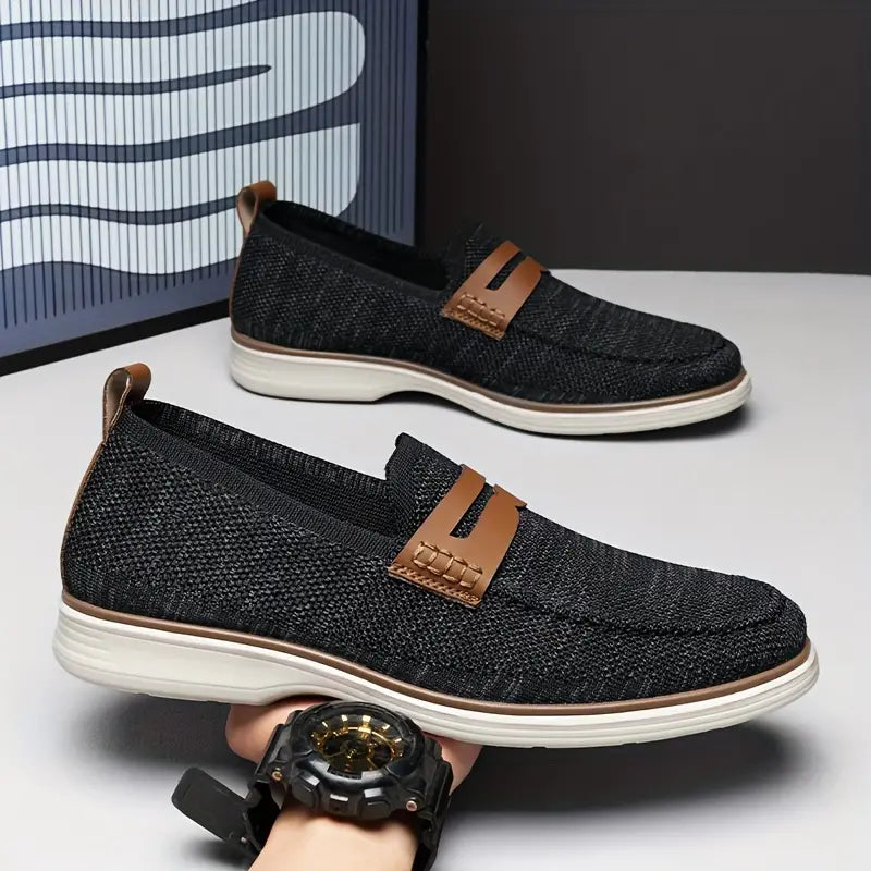Men's Lightweight Breathable Slip On Penny Loafer Shoes - Bellkmart