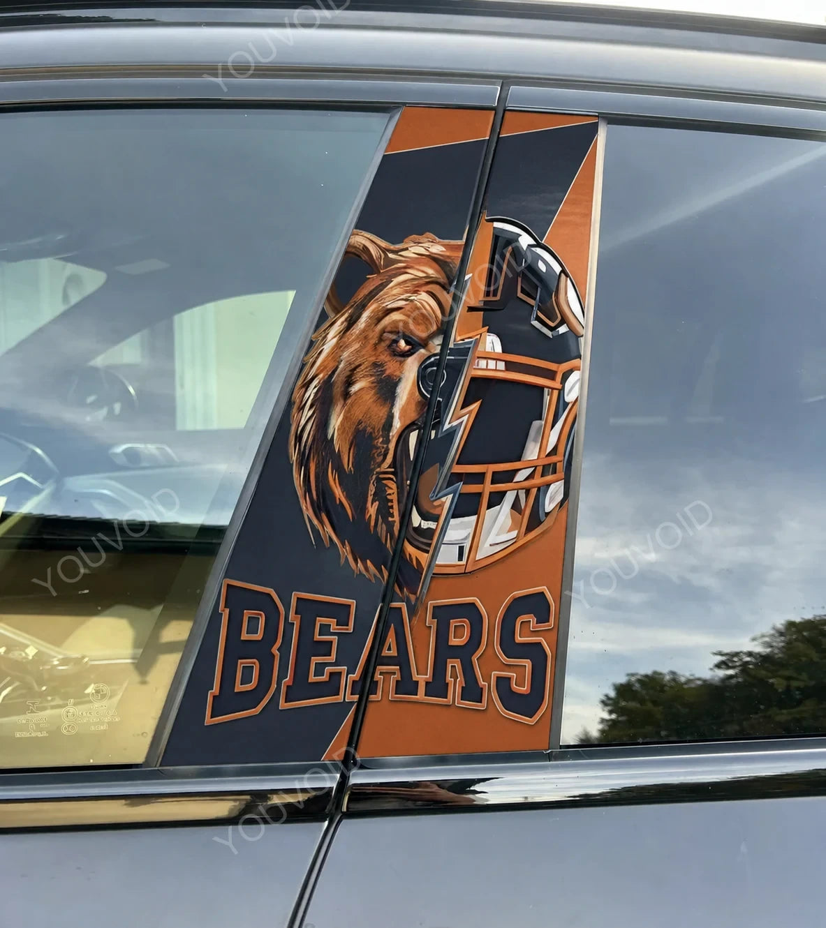 Chicago Bears Car Pillar Wrap - Universal Fit Style 2