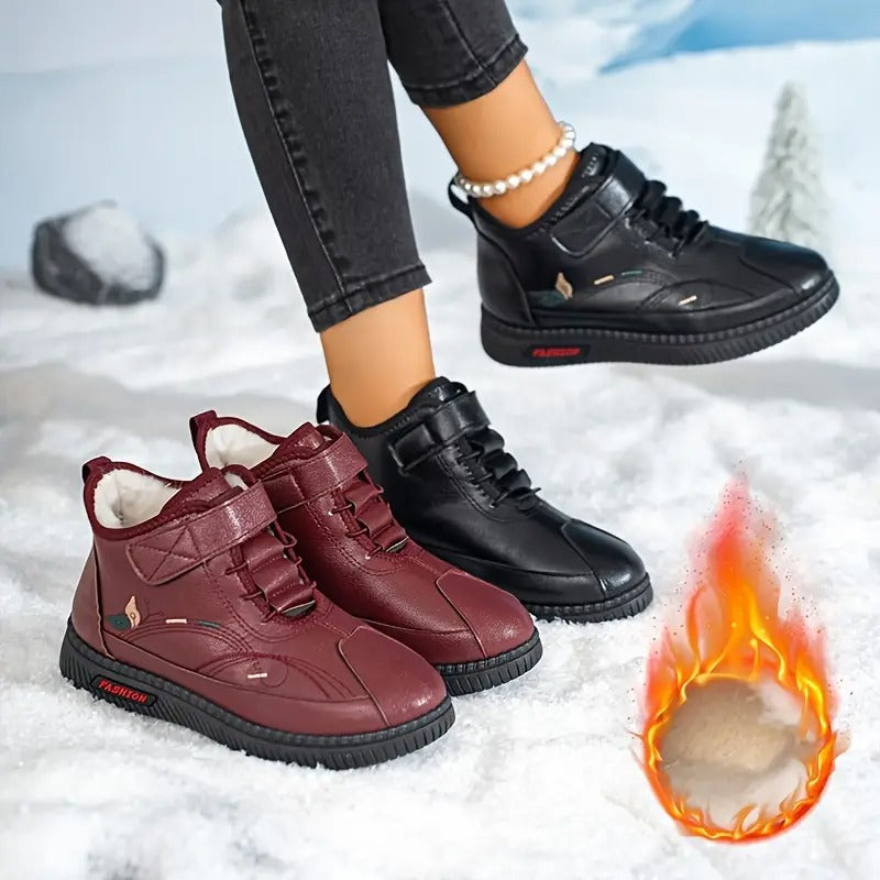 MAMA Comfy Plush-Lined Short Boots - Bellkmart