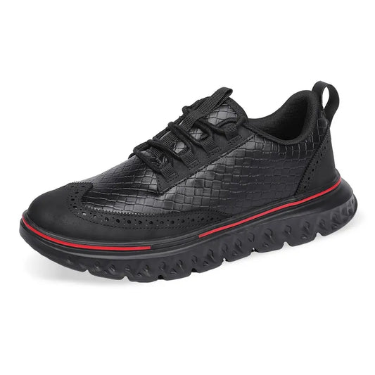 Men's woven lightweight brogue sneakers - Bellkmart