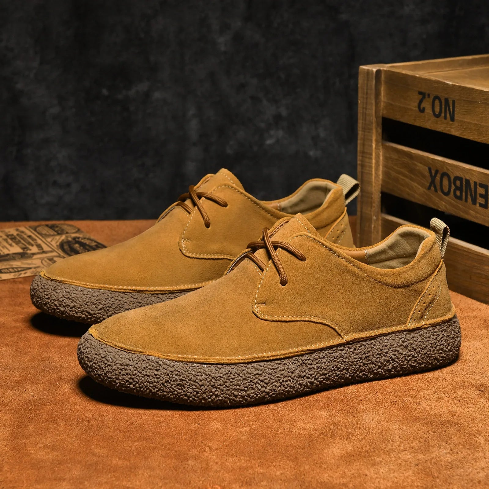 Suede Retro Chunky Casual Shoes - Bellkmart