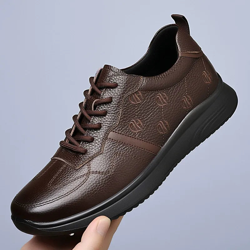 Autumn leather comfort sneakers - Bellkmart