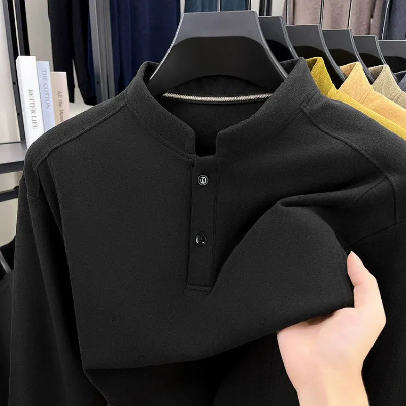 Men's stand collar business casual sweatshirt