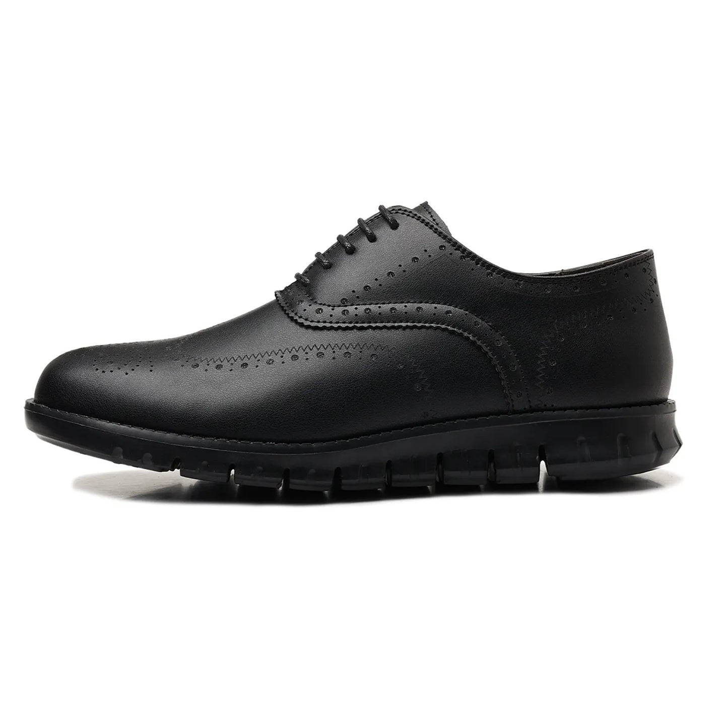 Retro hollow-soled work and casual Oxford leather shoes - Bellkmart
