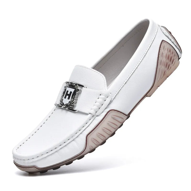 Breathable leather non-slip trendy casual leather shoes - Bellkmart