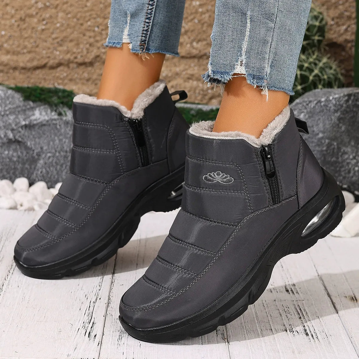 Women's Air Cushion Waterproof Winter Snow Boots
