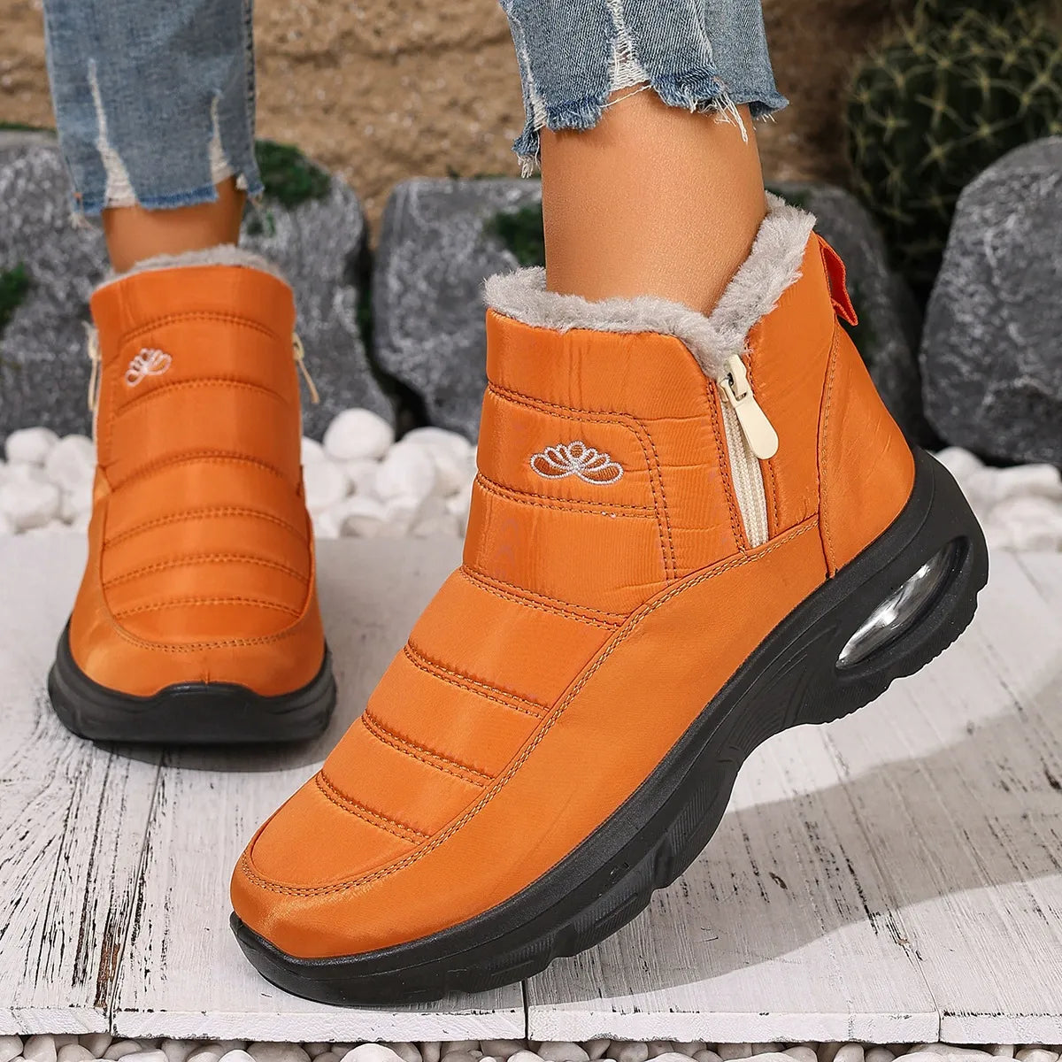 Women's Air Cushion Waterproof Winter Snow Boots
