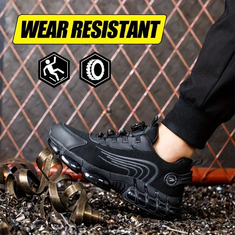 Breathable Work Shoes with Adjustable Buckle Straps - Bellkmart