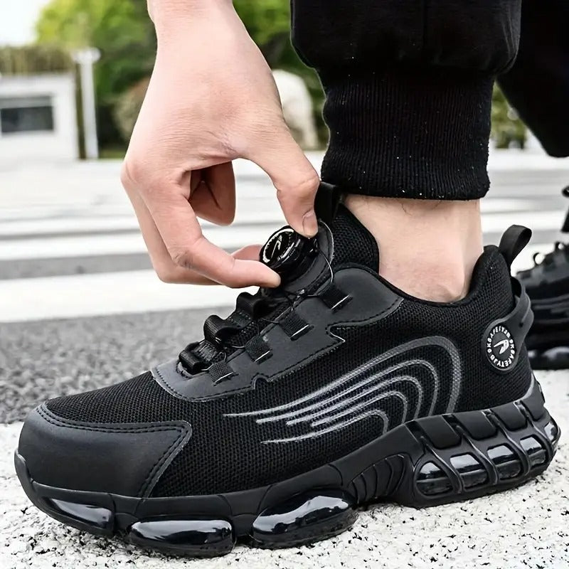 Breathable Work Shoes with Adjustable Buckle Straps - Bellkmart