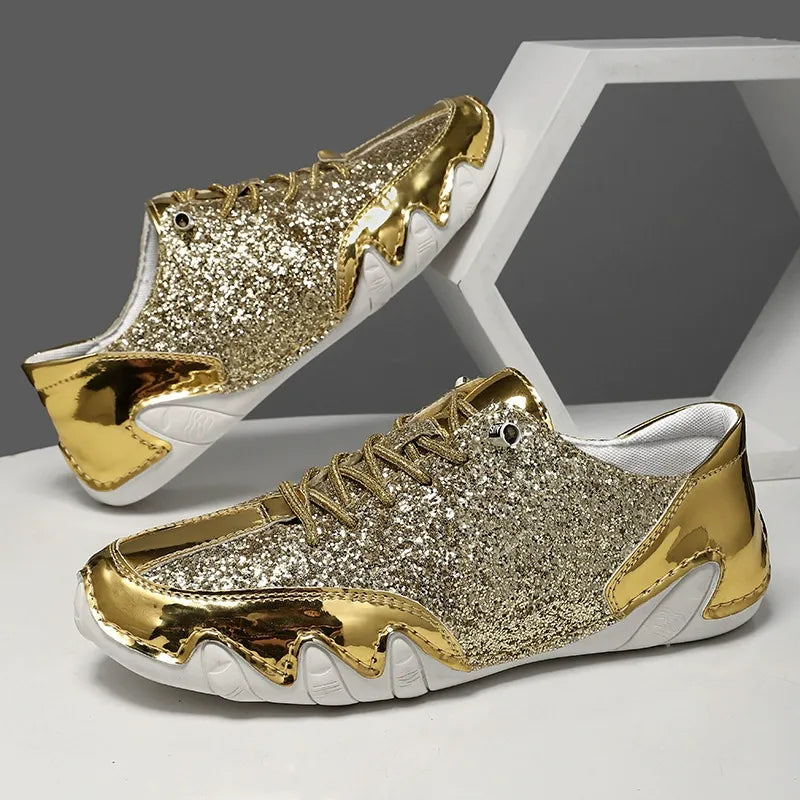Women Sequined Casual Slip On Sneakers - Bellkmart