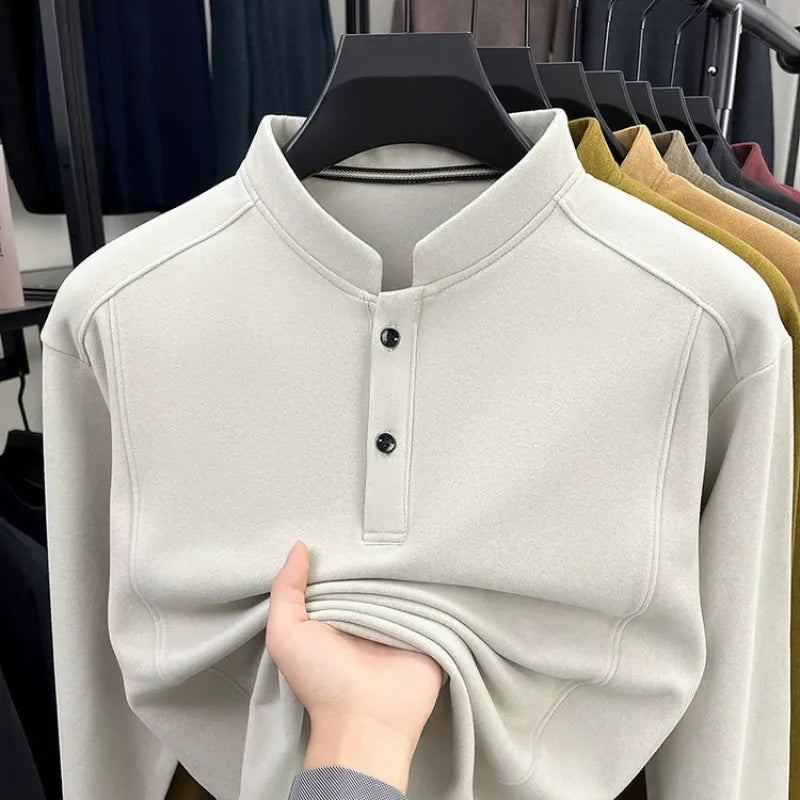 Men's stand collar business casual sweatshirt