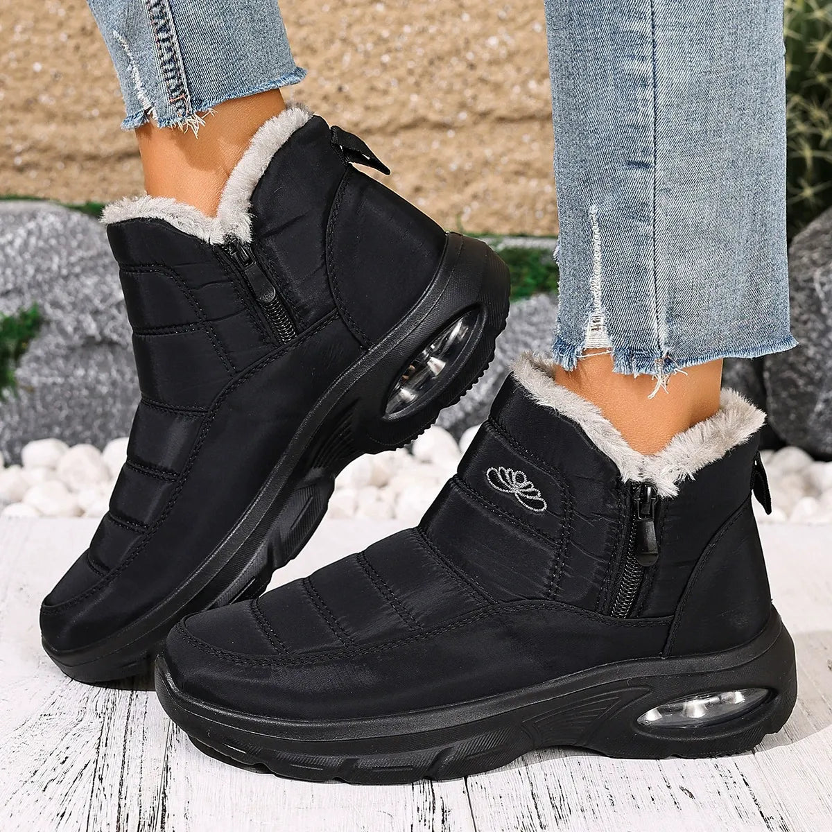 Women's Air Cushion Waterproof Winter Snow Boots