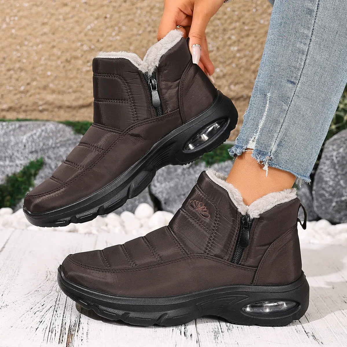 Women's Air Cushion Waterproof Winter Snow Boots