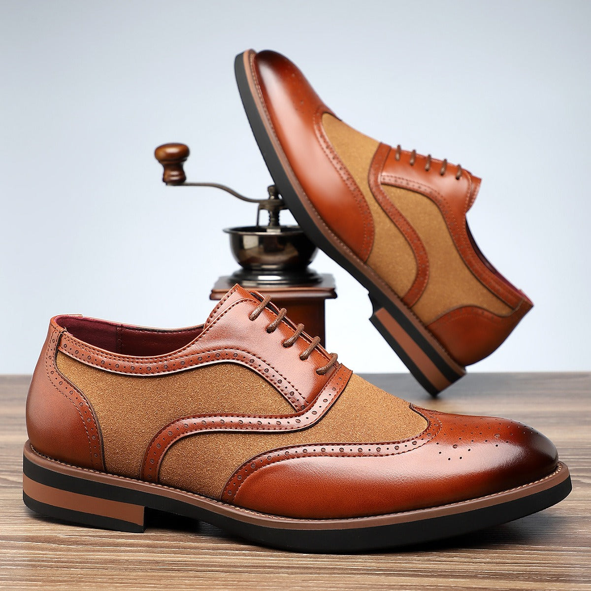 Carved Oxford comfortable breathable shoes - Bellkmart