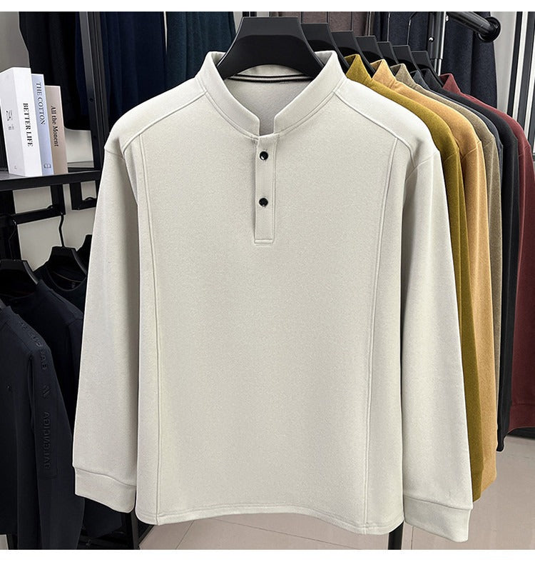 Men's stand collar business casual sweatshirt