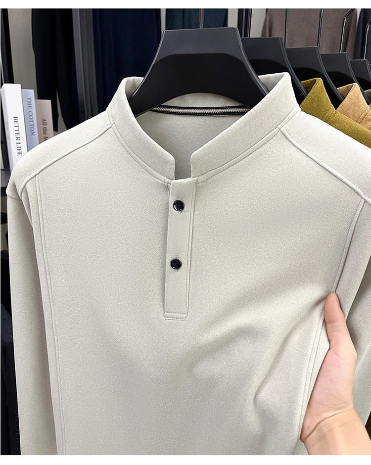 Men's stand collar business casual sweatshirt