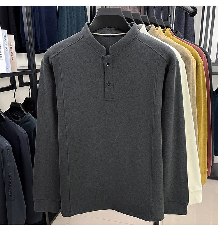 Men's stand collar business casual sweatshirt