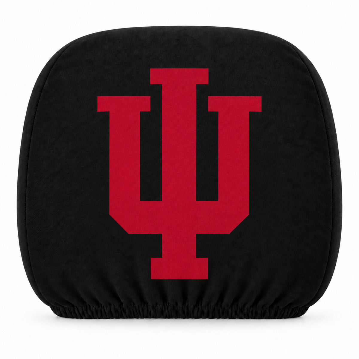 Indiana Hoosiers car headrest cover, Style 1 team design, white background