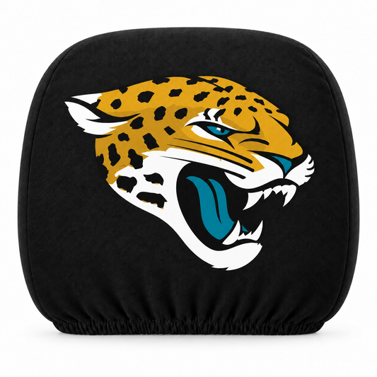 Jacksonville Jaguars car headrest cover, Style 1 logo design, white background
