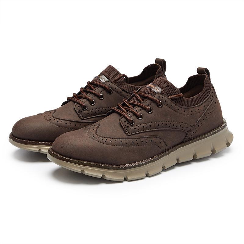 Bellkmart Men's Autumn Breathable Sneakers Classic Orthopedic Sneakers - Brown - Bellkmart