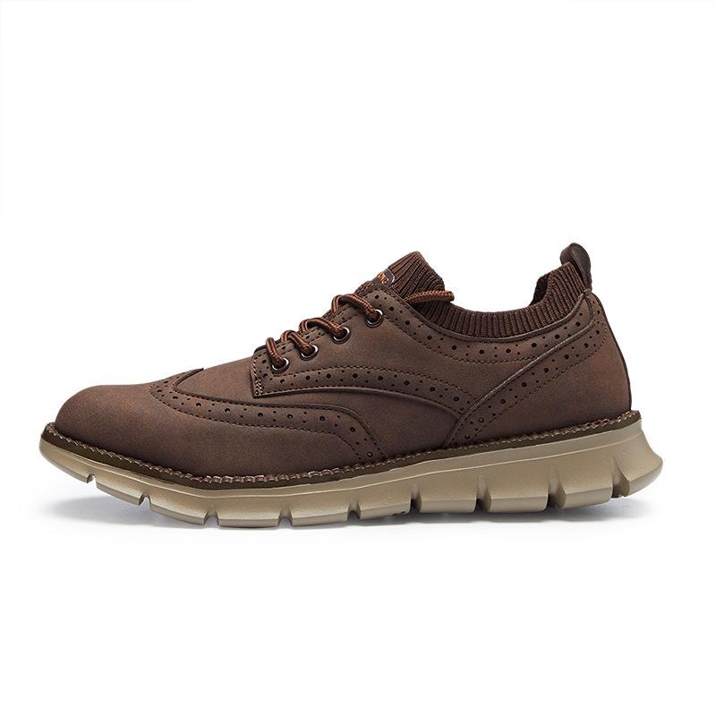 Bellkmart Men's Autumn Breathable Sneakers Classic Orthopedic Sneakers - Brown - Bellkmart