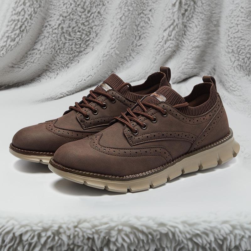 Bellkmart Men's Autumn Breathable Sneakers Classic Orthopedic Sneakers - Brown - Bellkmart