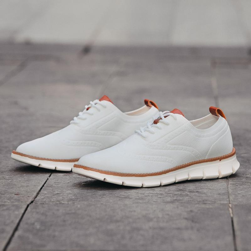 Bellkmart Autumn Comfy breathable Orthopedic Oxford Sneakers For Wide Feet - White - Bellkmart