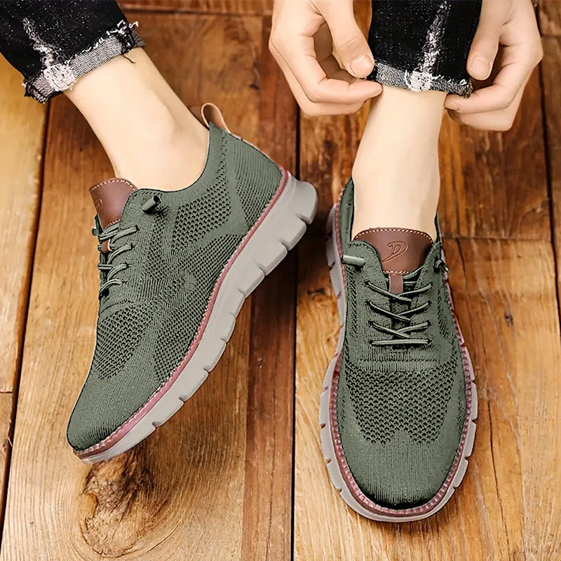 Bellkmart Super Comfy breathable Orthopedic Mesh Sneakers For Wide Feet - Olive green - Bellkmart