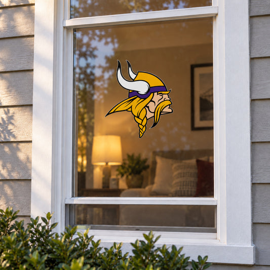 Minnesota Vikings decorative sticker displayed on a home window