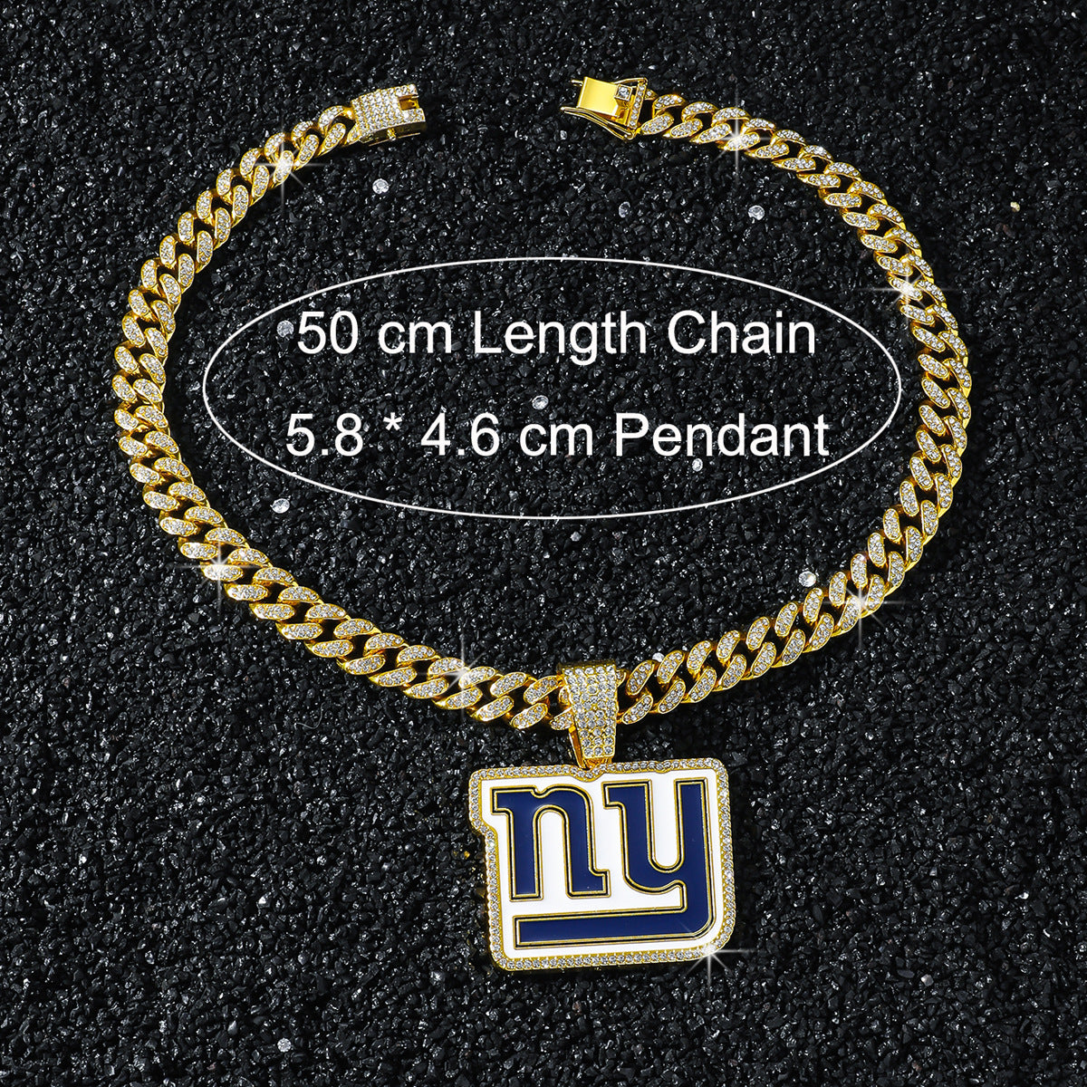New York Giants necklace size guide