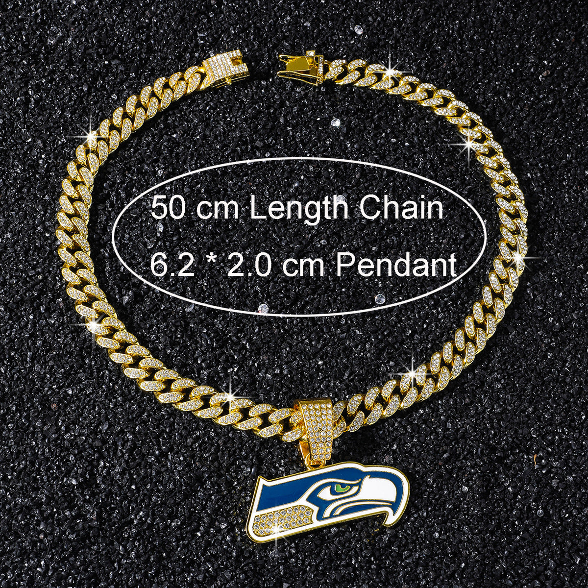 Seattle Seahawks necklace size guide