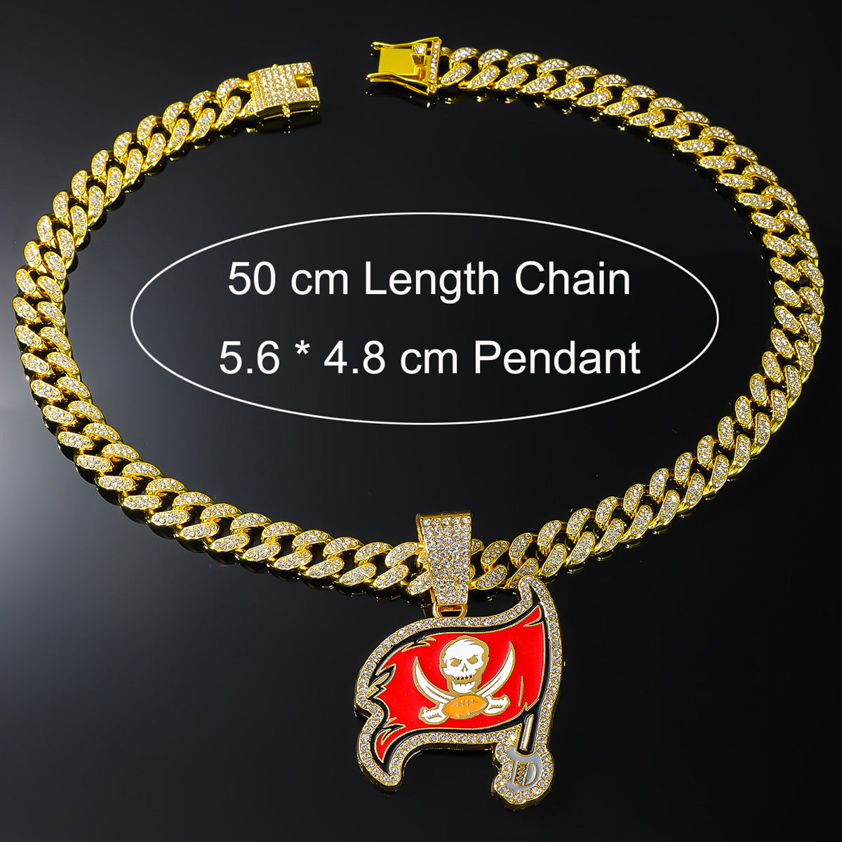 Tampa Bay Buccaneers necklace size guide