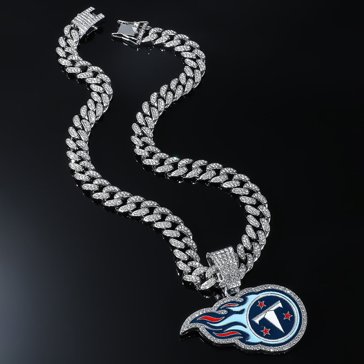 Tennessee Titans silver-tone rhinestone necklace