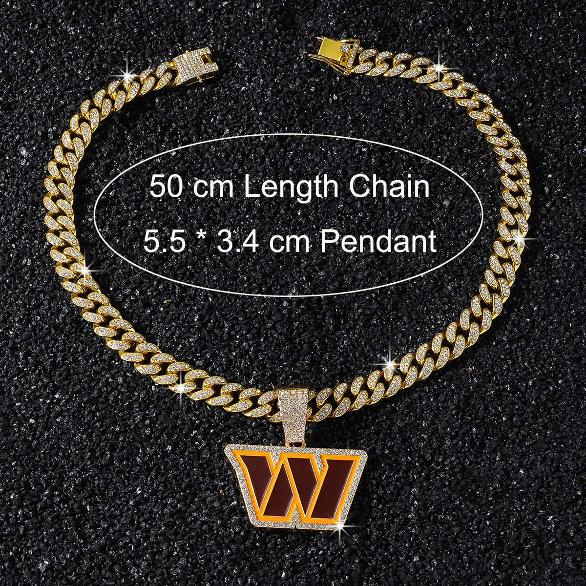Washington Commanders necklace size guide