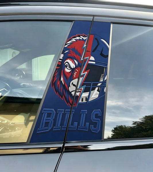 Buffalo Bills Car Pillar Wrap - Universal Fit Style 2