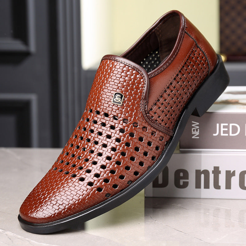 Genuine Leather Fashion Men Business Shoes - Bellkmart