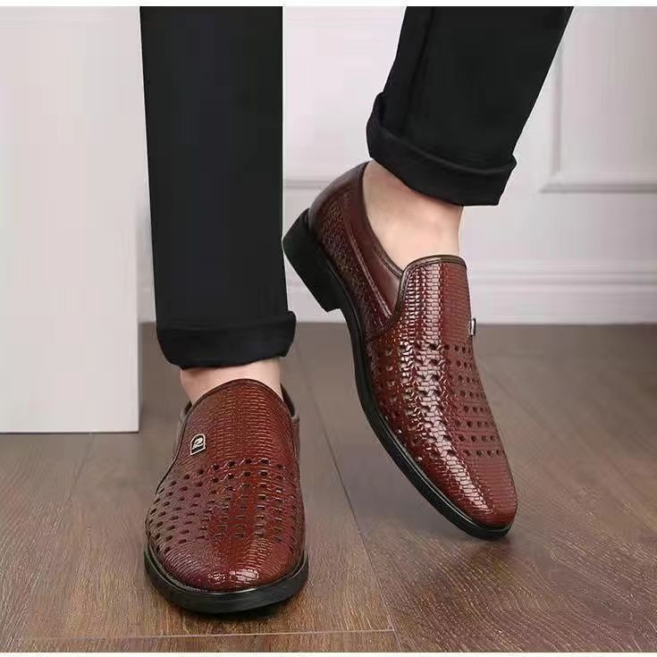 Genuine Leather Fashion Men Business Shoes - Bellkmart