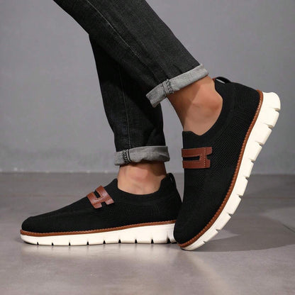 Bellkmart Slip On Mesh Breathable Sneakers - Black - Bellkmart