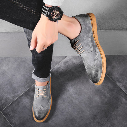 Men's Oxford Breathable Casual Lace-Up Business Shoes - Bellkmart