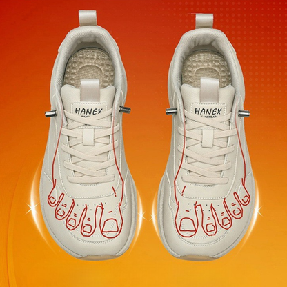 Wide Tox Box Comfy Leather Orthopedic Sneakers - Bellkmart