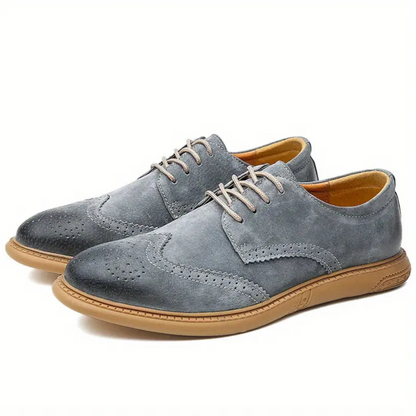 Men's Oxford Breathable Casual Lace-Up Business Shoes - Bellkmart