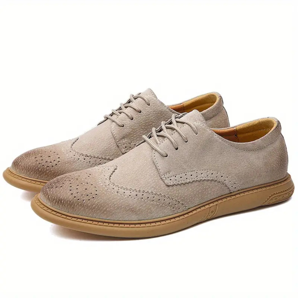 Men's Oxford Breathable Casual Lace-Up Business Shoes - Bellkmart