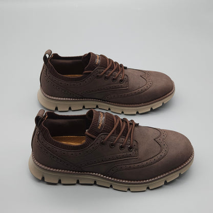 Bellkmart Men's Autumn Breathable Sneakers Classic Orthopedic Sneakers - Brown - Bellkmart