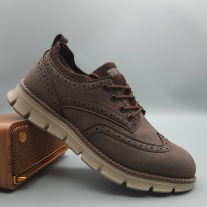 Bellkmart Men's Autumn Breathable Sneakers Classic Orthopedic Sneakers - Brown - Bellkmart