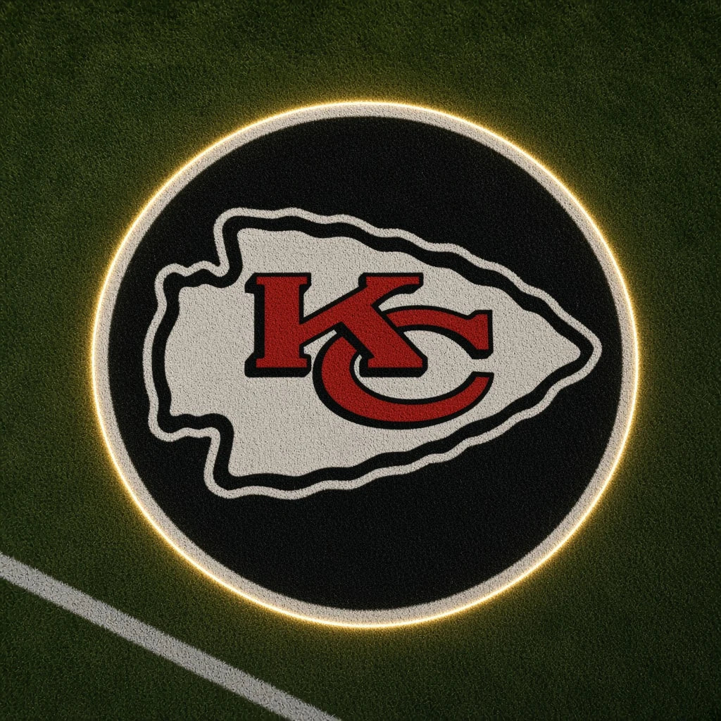Kansas City Chiefs Football Car Door Projector Light grass scene