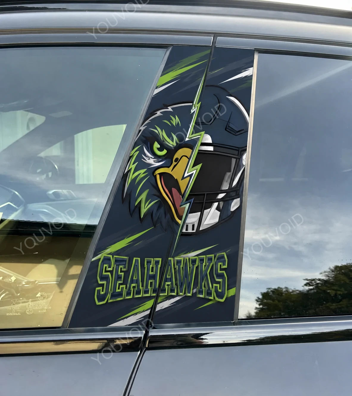 Seattle Seahawks Car Pillar Wrap - Universal Fit