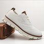 Bellkmart Autumn Comfy breathable Orthopedic Oxford Sneakers For Wide Feet - White - Bellkmart