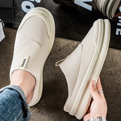 Men's slip-on mesh half-slip shoes - Bellkmart